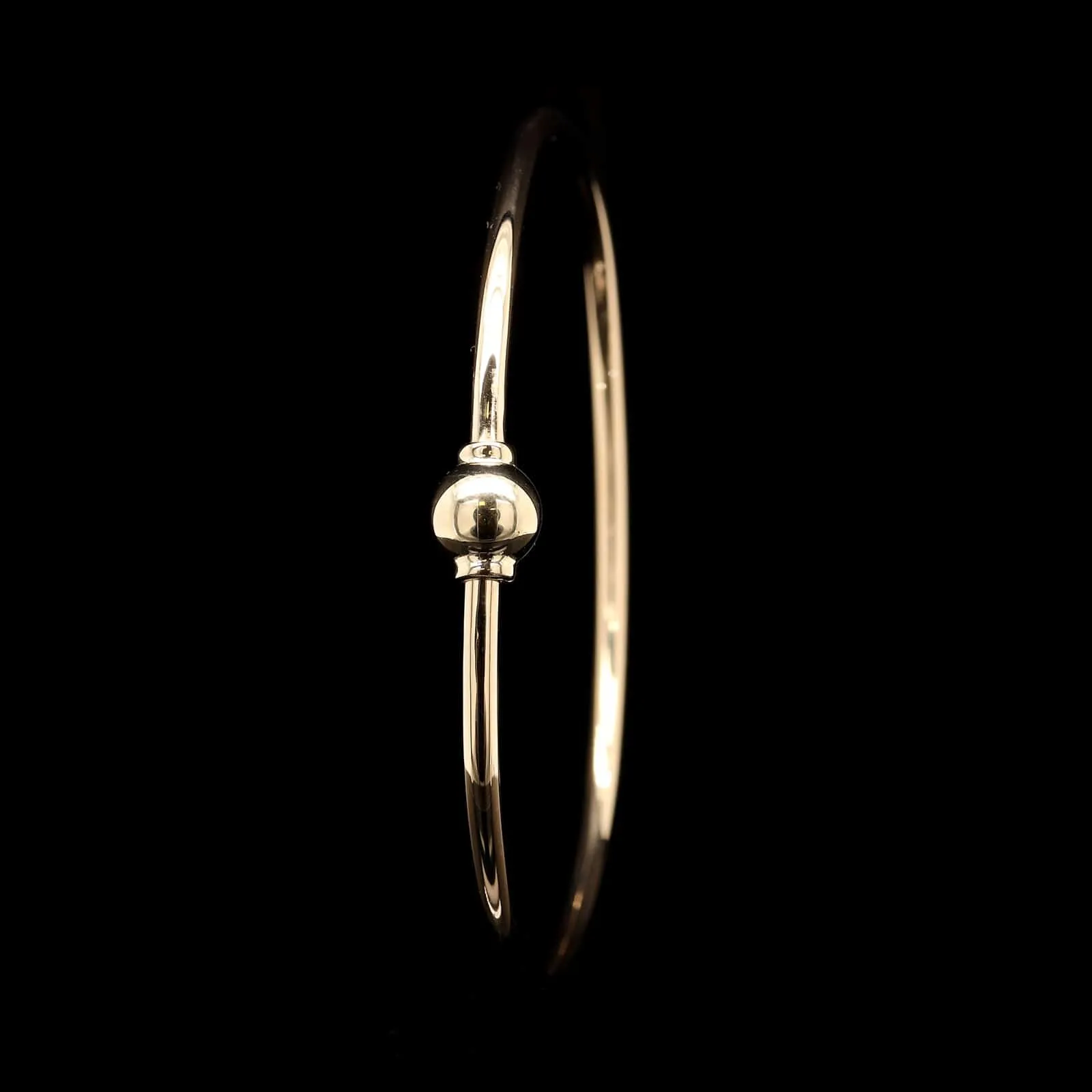 14K Yellow Gold Estate Cape Cod Single Ball Bracelet