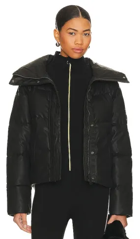 Alp N Rock Peak Puffer Ii Crop Jacket in Black