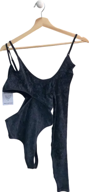 Anthropologie Out From Under Black Asymmetrical Cutout Bodysuit Size S