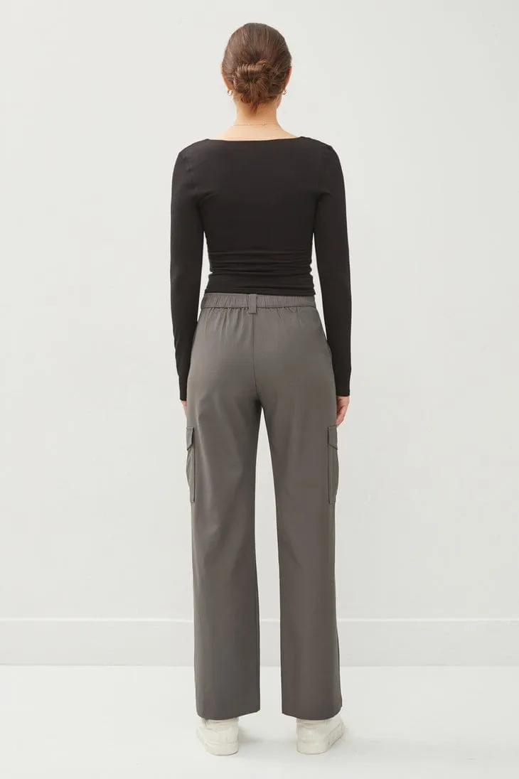 Be Cool Wide Leg Tencel Cargo Pants