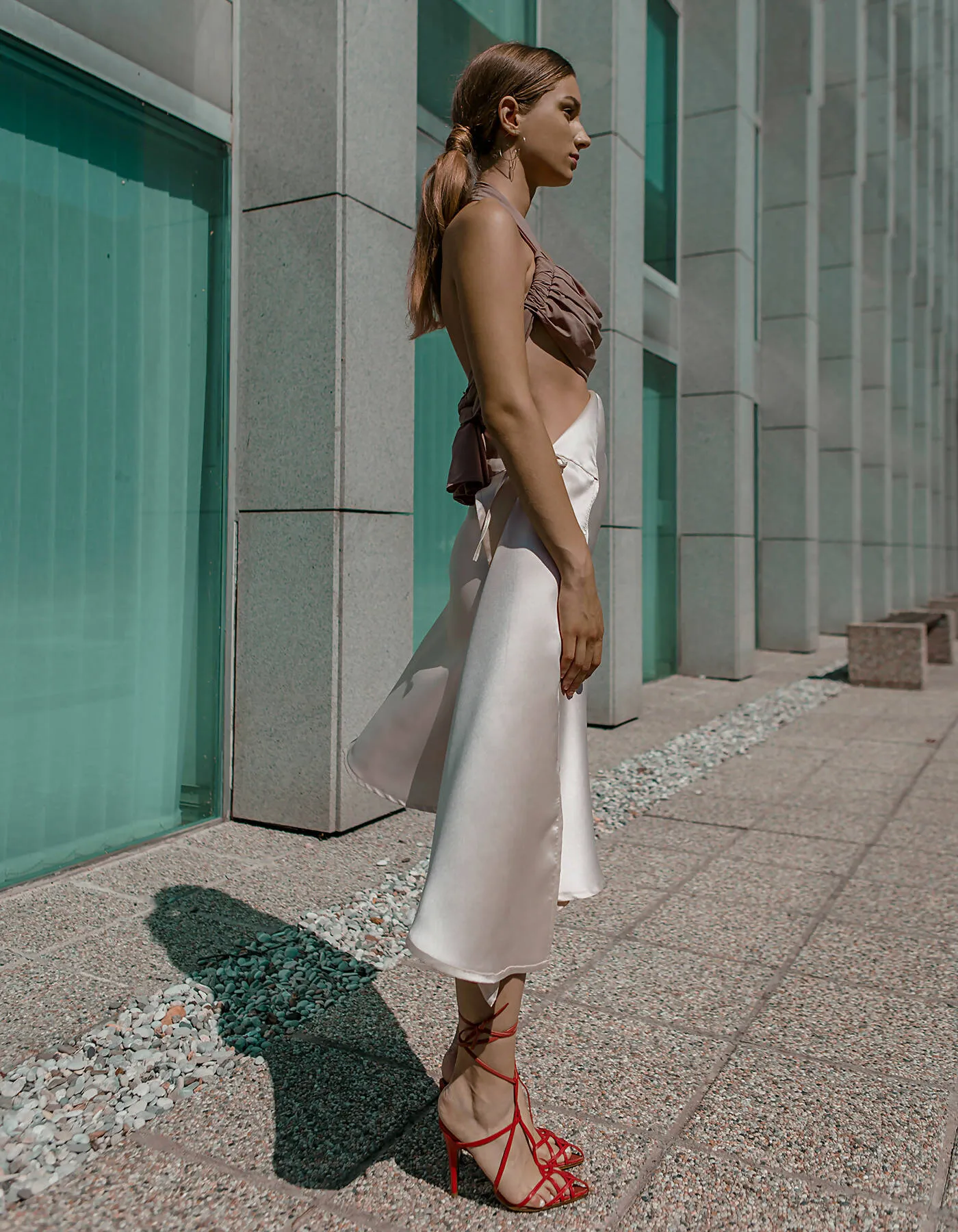 Bell Midi Asymmetrical Skirt