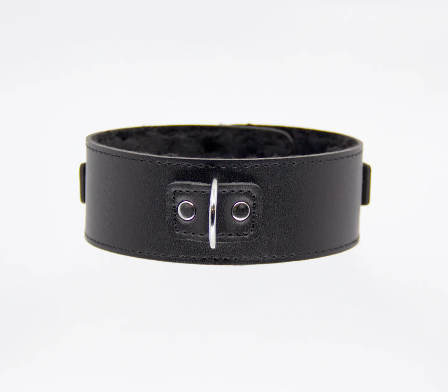 BERLIN BABY B-COL02BLK FUR LINED COLLAR WITH LEAD - BLK