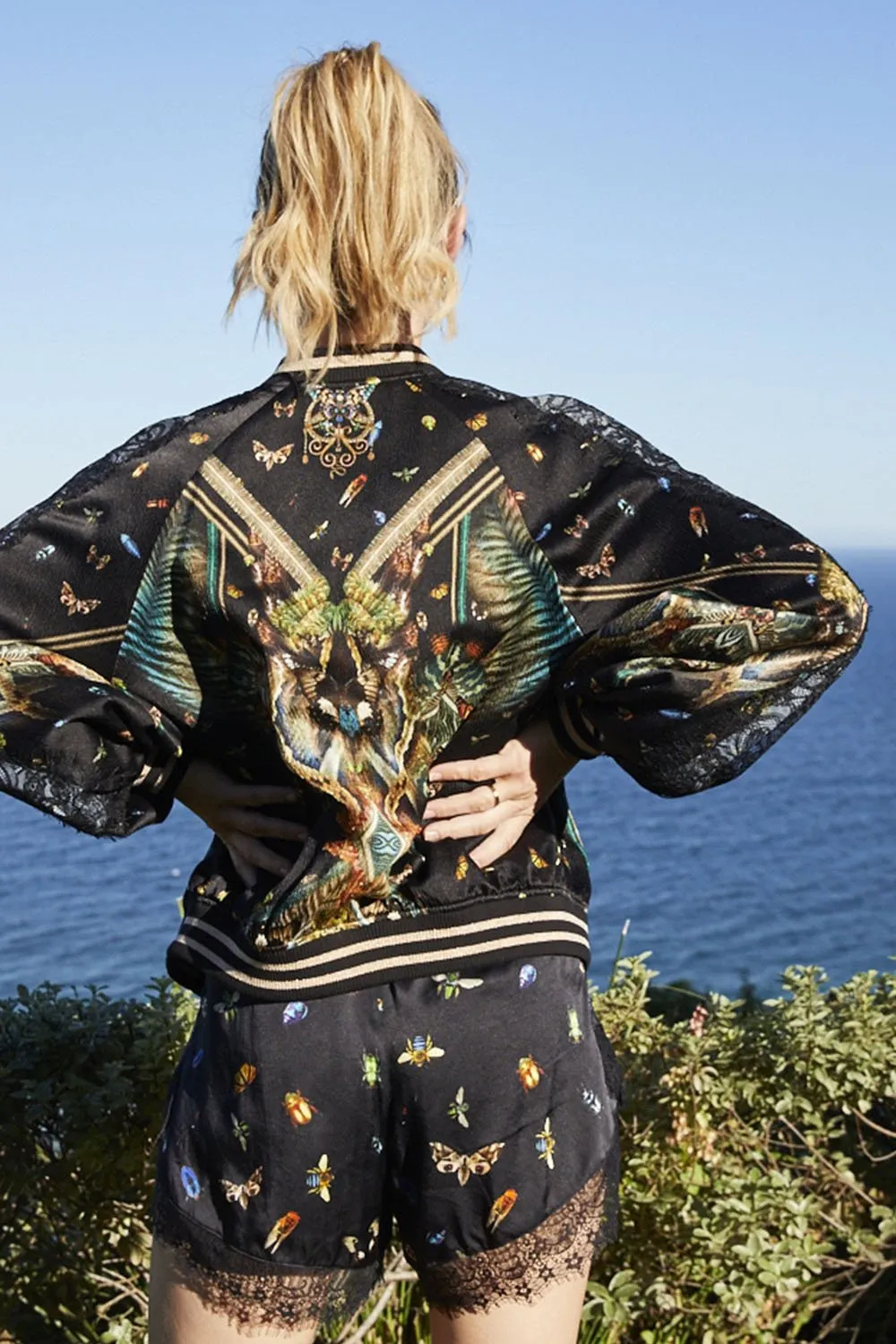 CAMILLA Panelled Sleeve Blouson Bomber