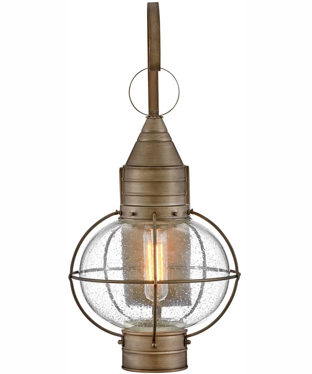 Cape Cod 1-Light Medium Wall Mount Lantern in Burnished Bronze