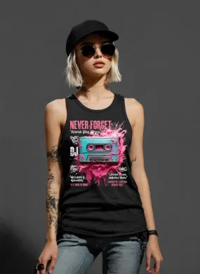 Cassette Pink Art Tank Top | Grooveman Music TM