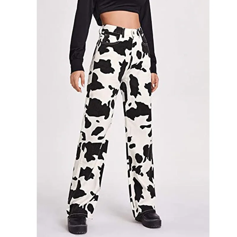 Chica Wild Cow Skin Pattern Trousers