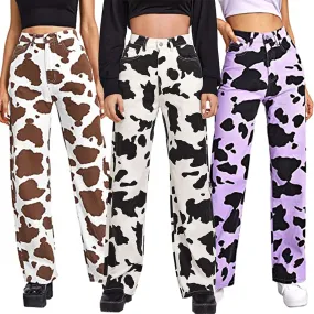 Chica Wild Cow Skin Pattern Trousers