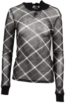 COURRÈGES BLACK MESH TURTLENECK TOP UK 12