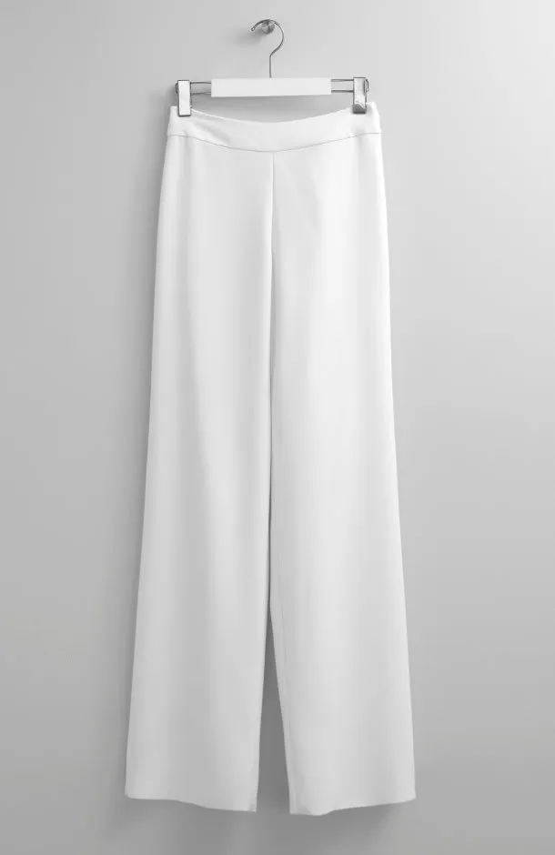 CREPE WIDE-LEG PANTS