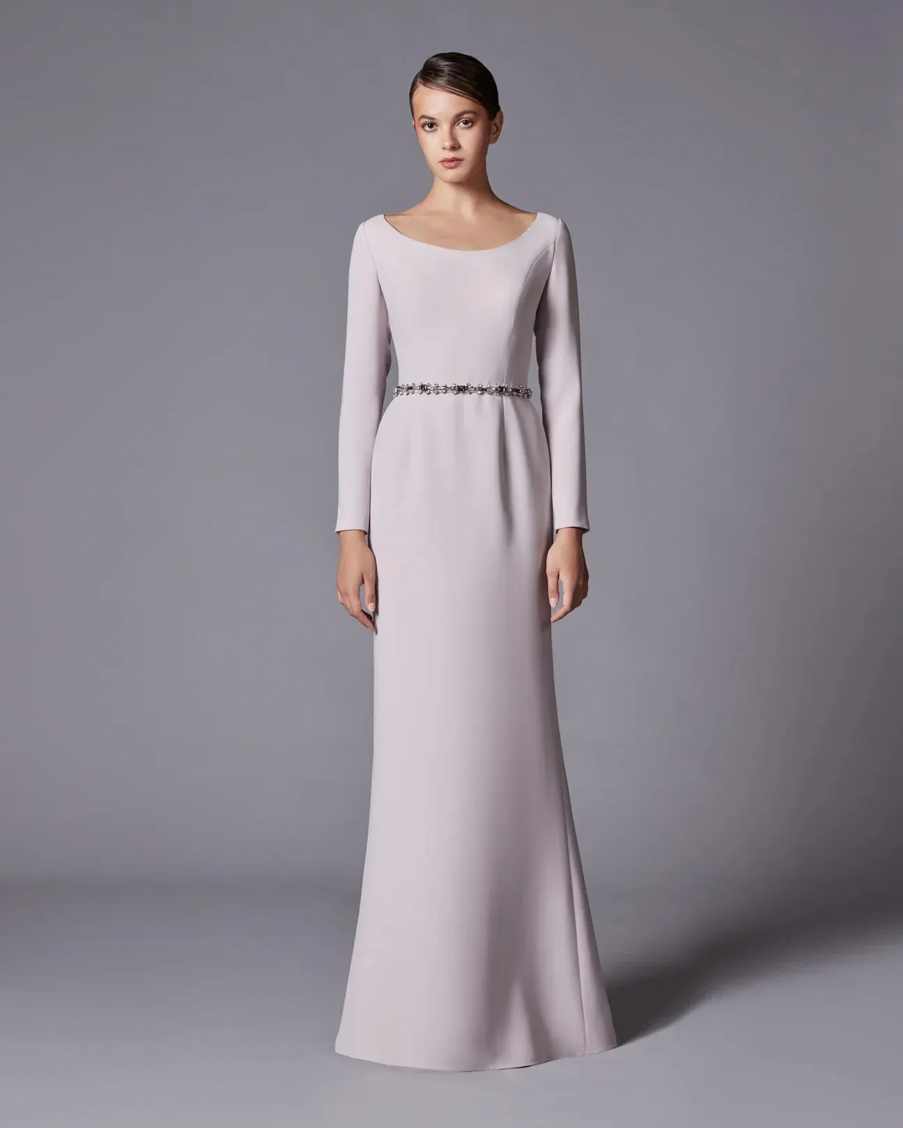 Crystal Studded Full Cape & Dress
