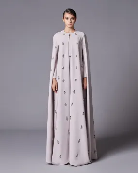 Crystal Studded Full Cape & Dress