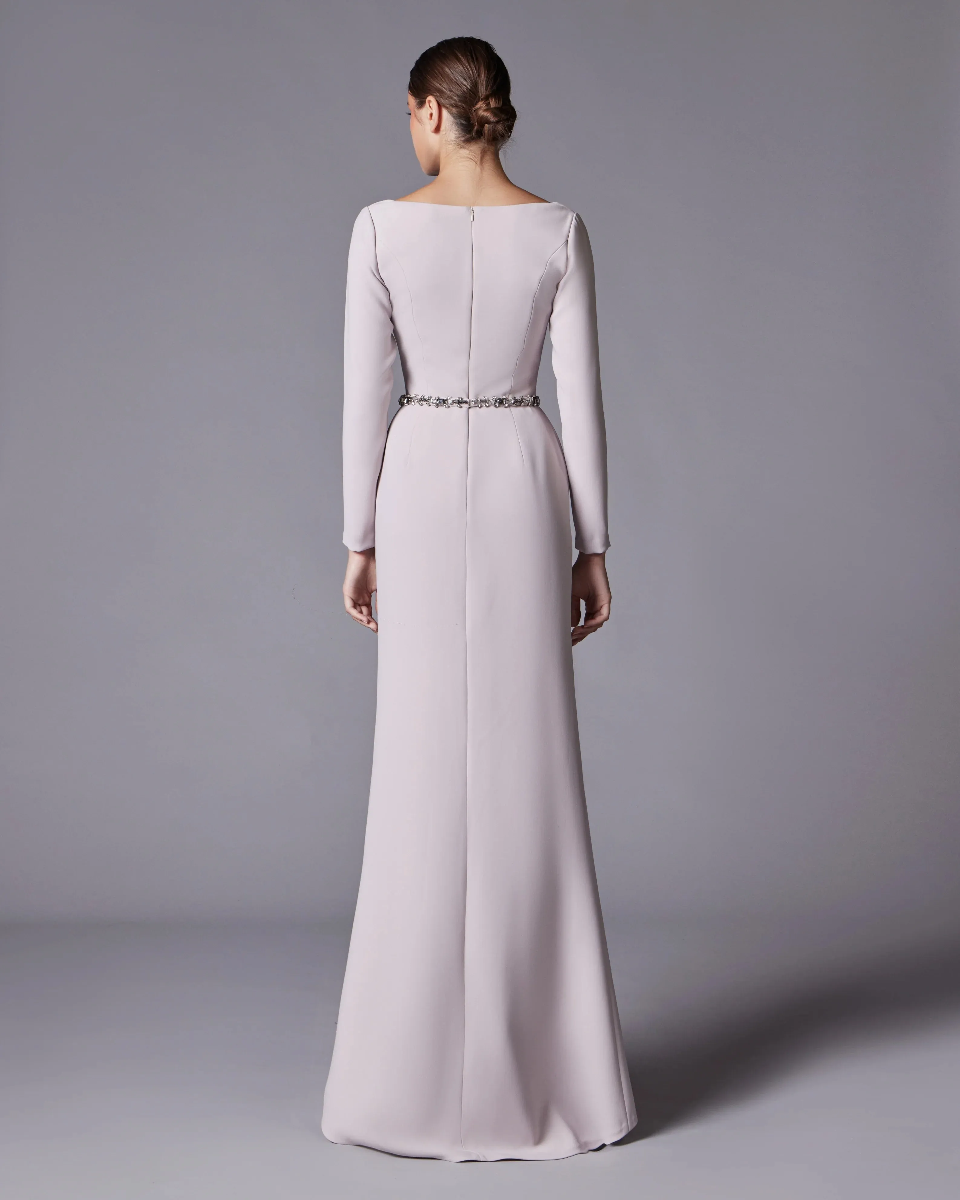 Crystal Studded Full Cape & Dress
