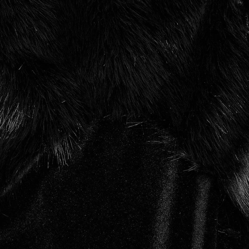 Darkened Desires Fur Collar Cape