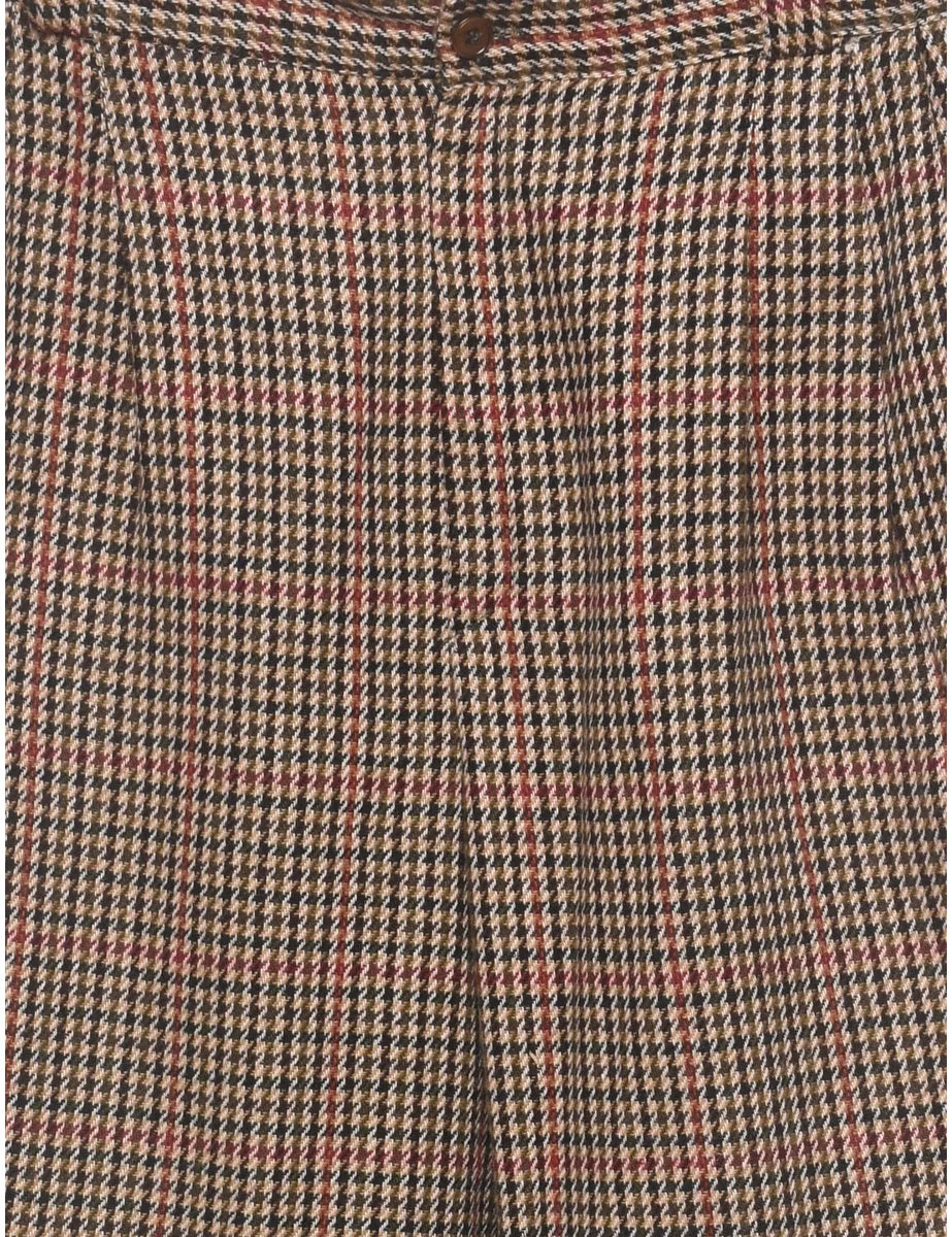 Dogtooth Multi-Colour Tapered-Fit Trousers - W31 L31