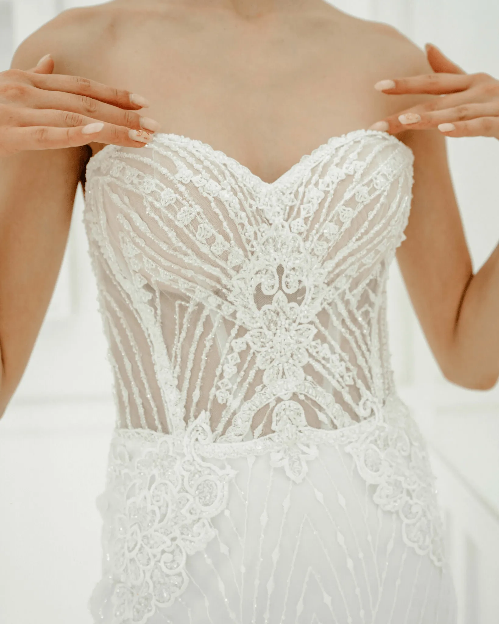 Elegant Tulle Mermaid Wedding Dress - Off Shoulder Wedding Dress with Convertible Cape Plus Size - DEMETER