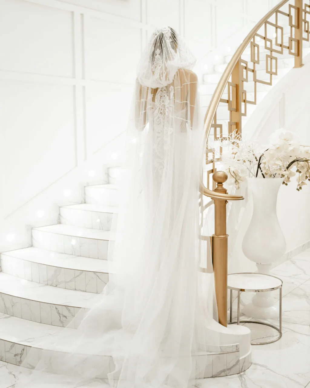 Elegant Tulle Mermaid Wedding Dress - Off Shoulder Wedding Dress with Convertible Cape Plus Size - DEMETER