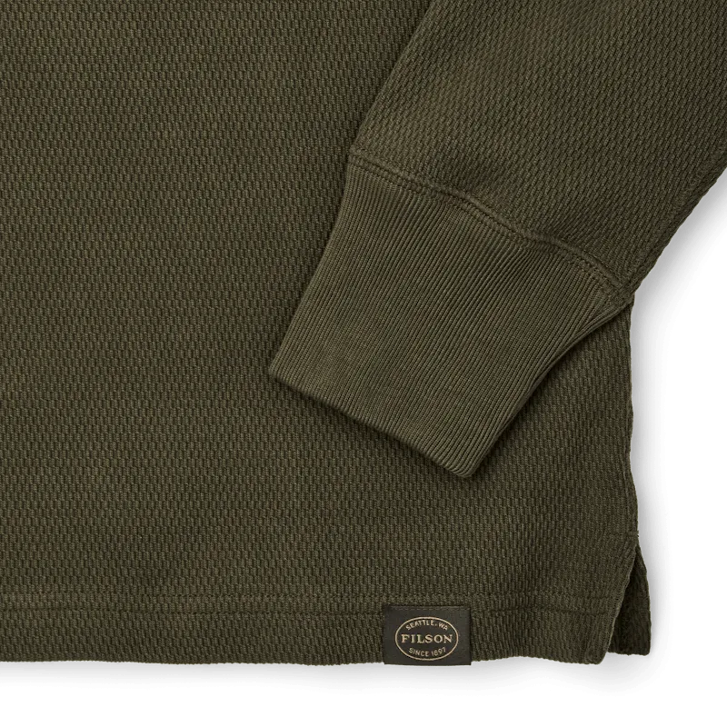 Filson Waffle Knit Henley - Mossy Rock
