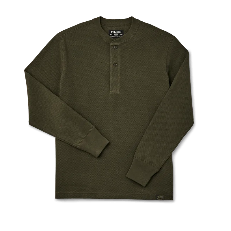 Filson Waffle Knit Henley - Mossy Rock