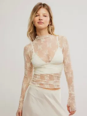 FINAL SALE Lady Lux Layering Top in Ivory