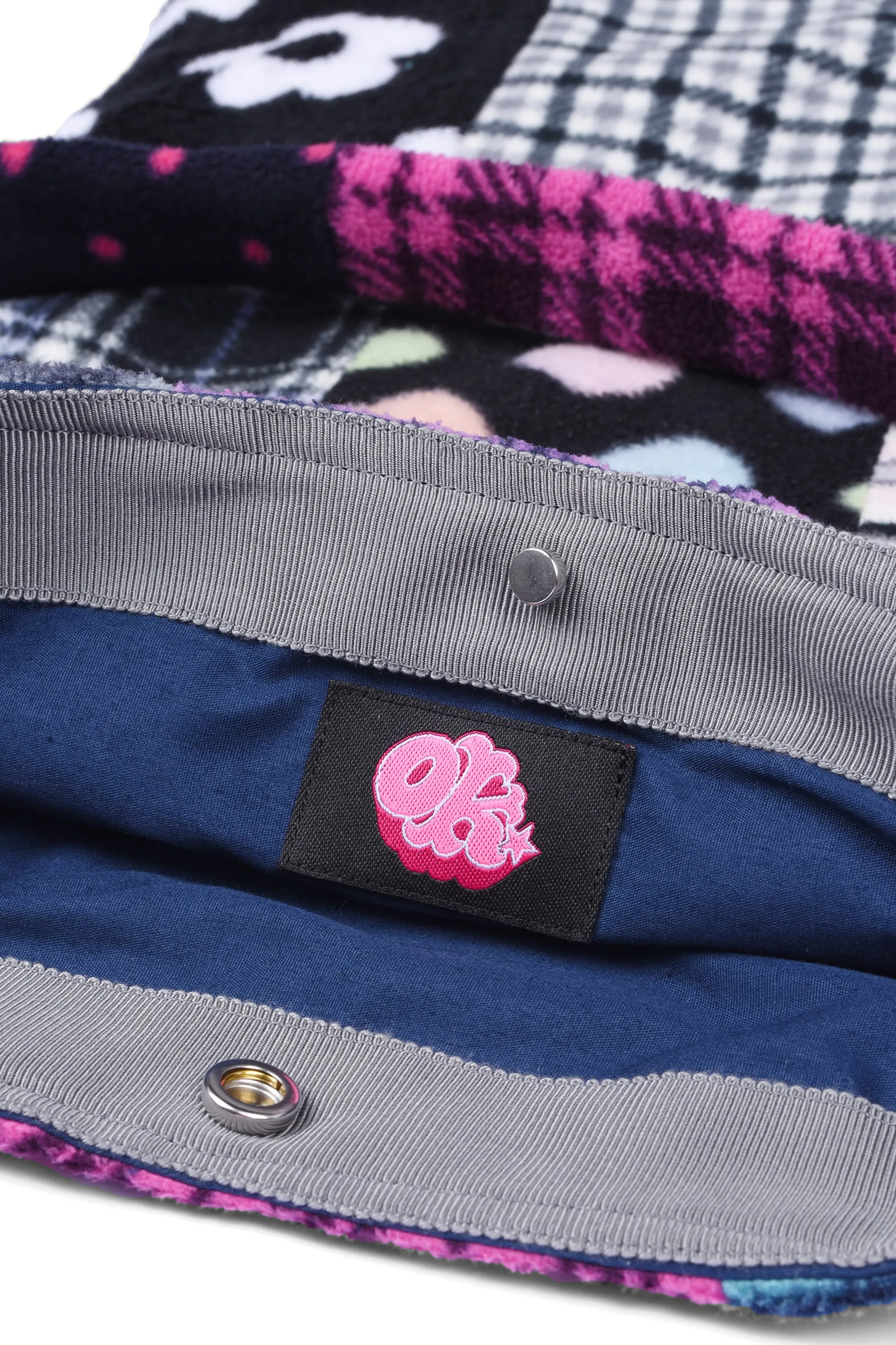 fleece patched tote bag H