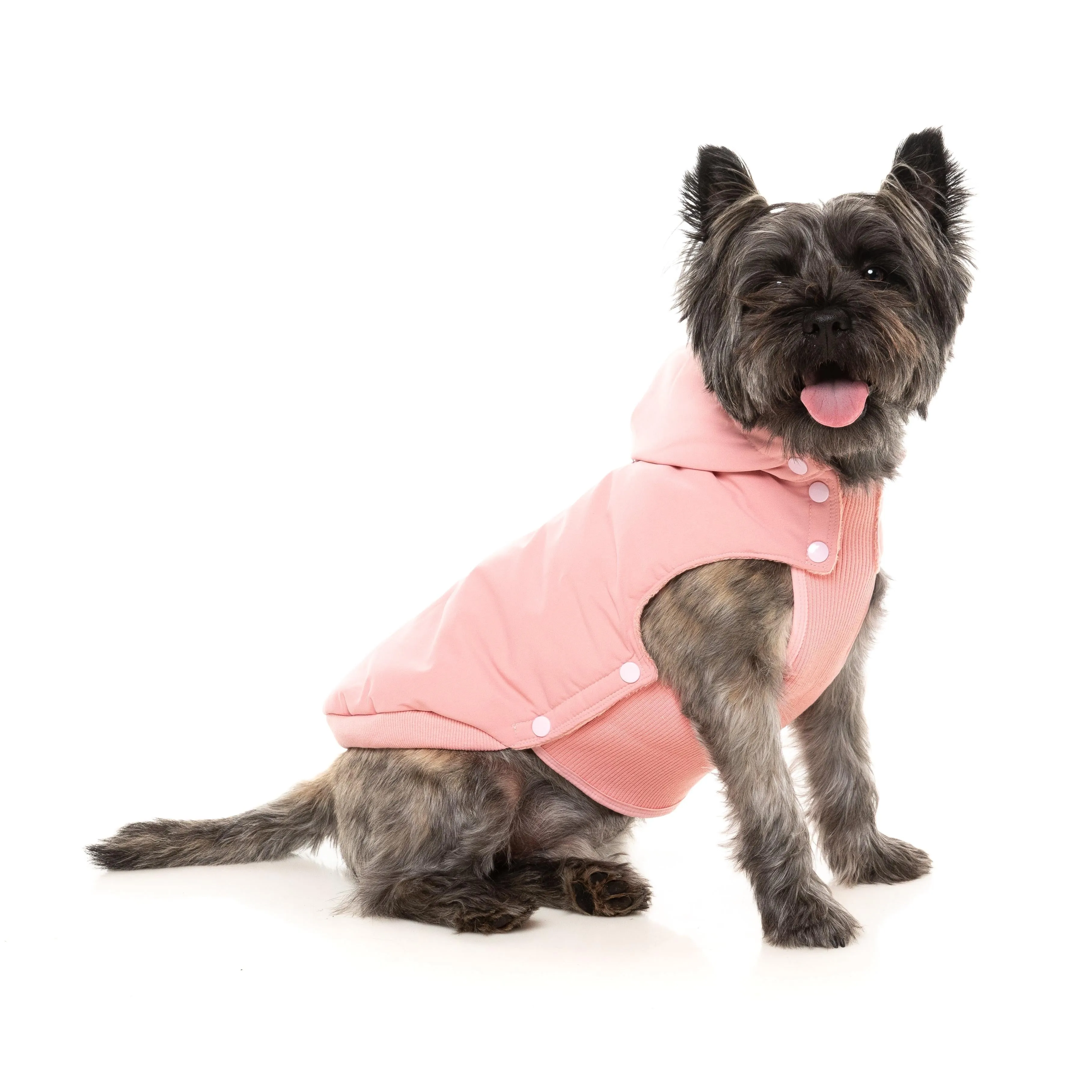 FuzzYard Dog Apparel Essential Padded Hooded Jacket Pink Size 7