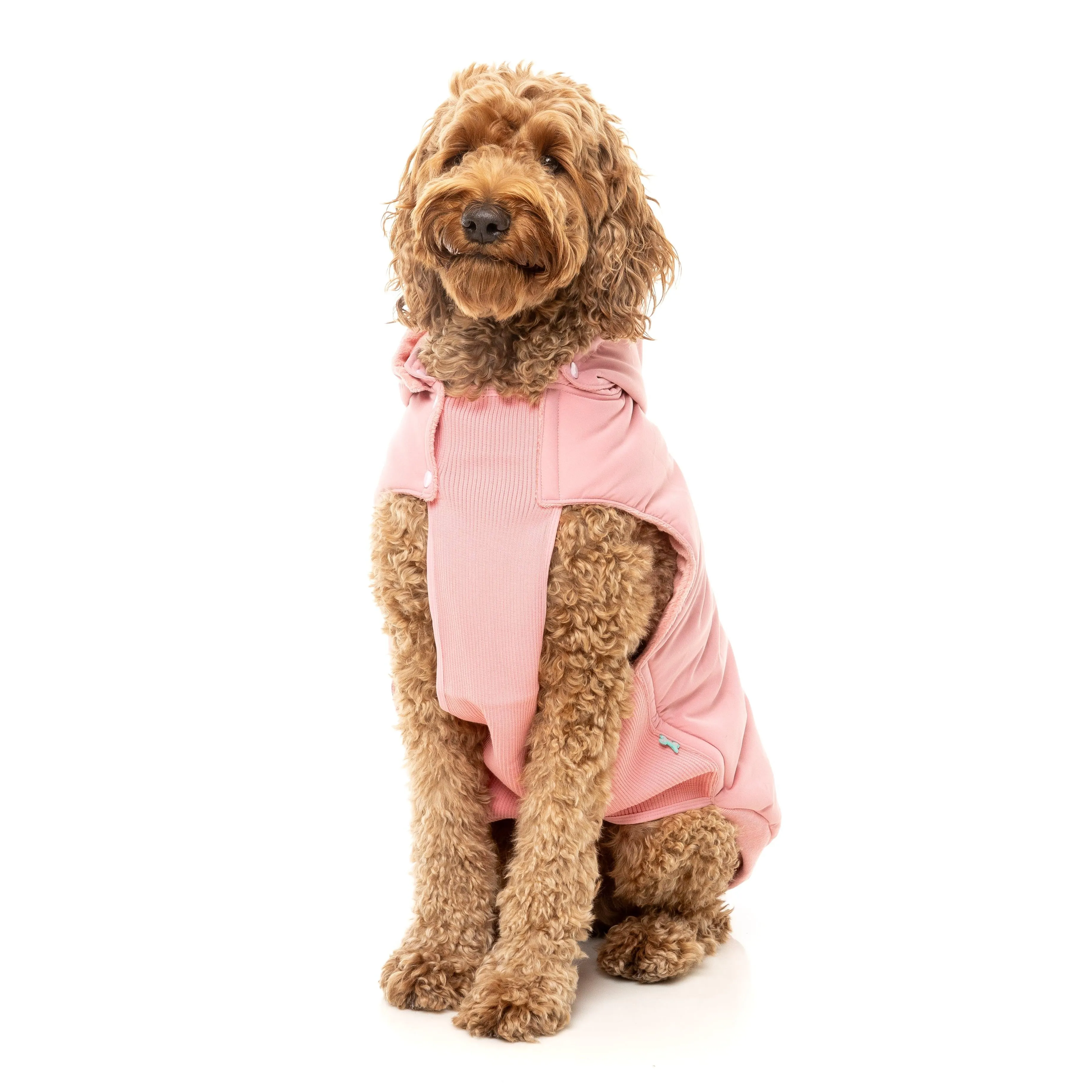 FuzzYard Dog Apparel Essential Padded Hooded Jacket Pink Size 7