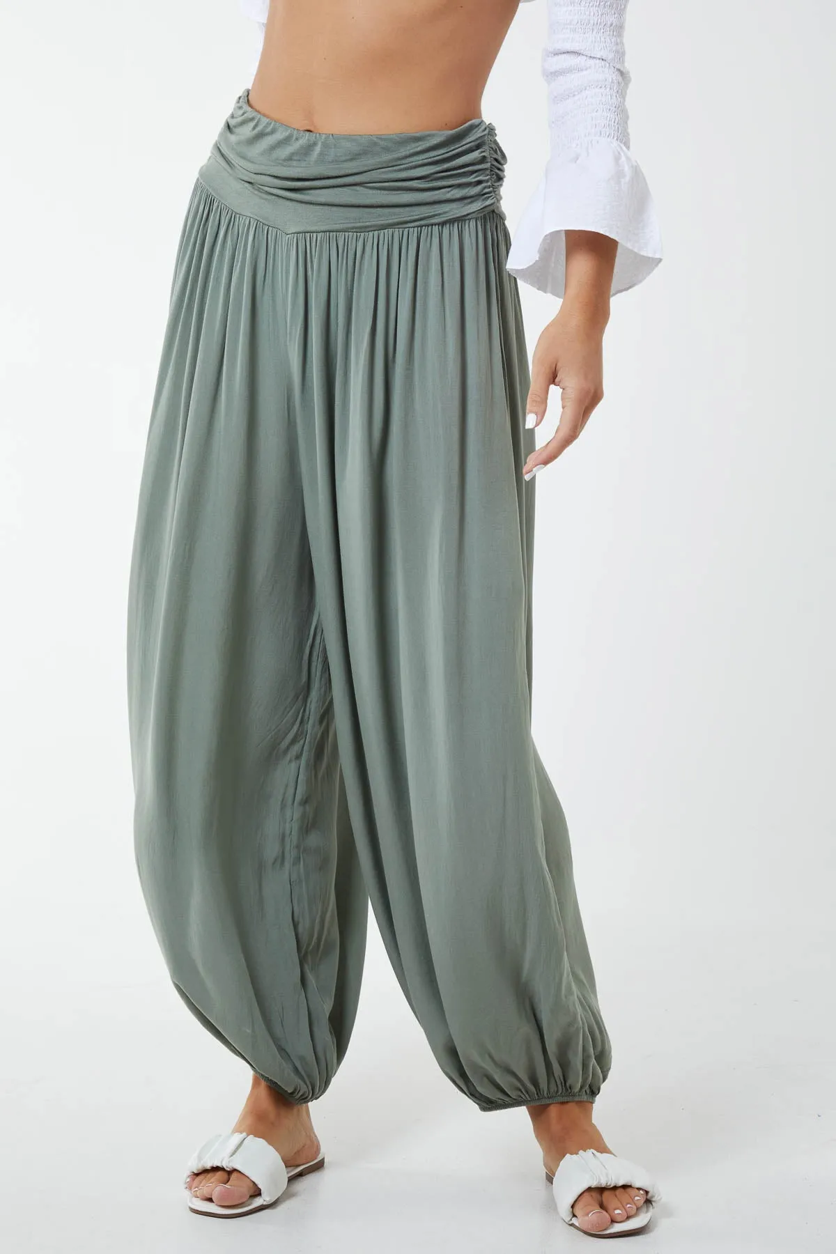 Harem Jersey Waistband Trousers