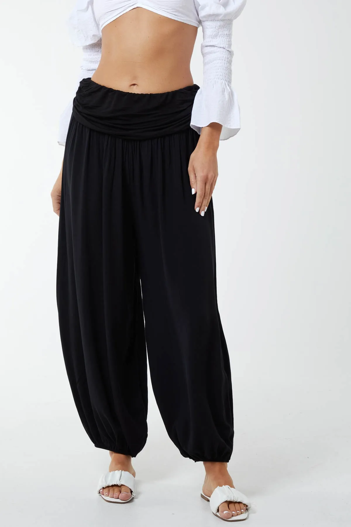 Harem Jersey Waistband Trousers