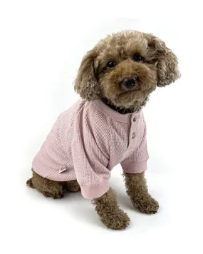 Harper Pink Waffle Knit Henley