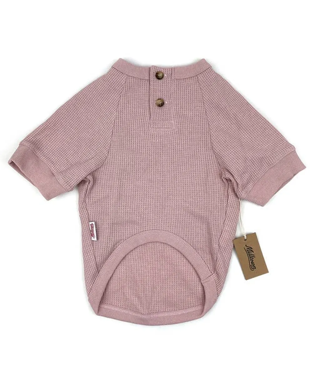 Harper Pink Waffle Knit Henley