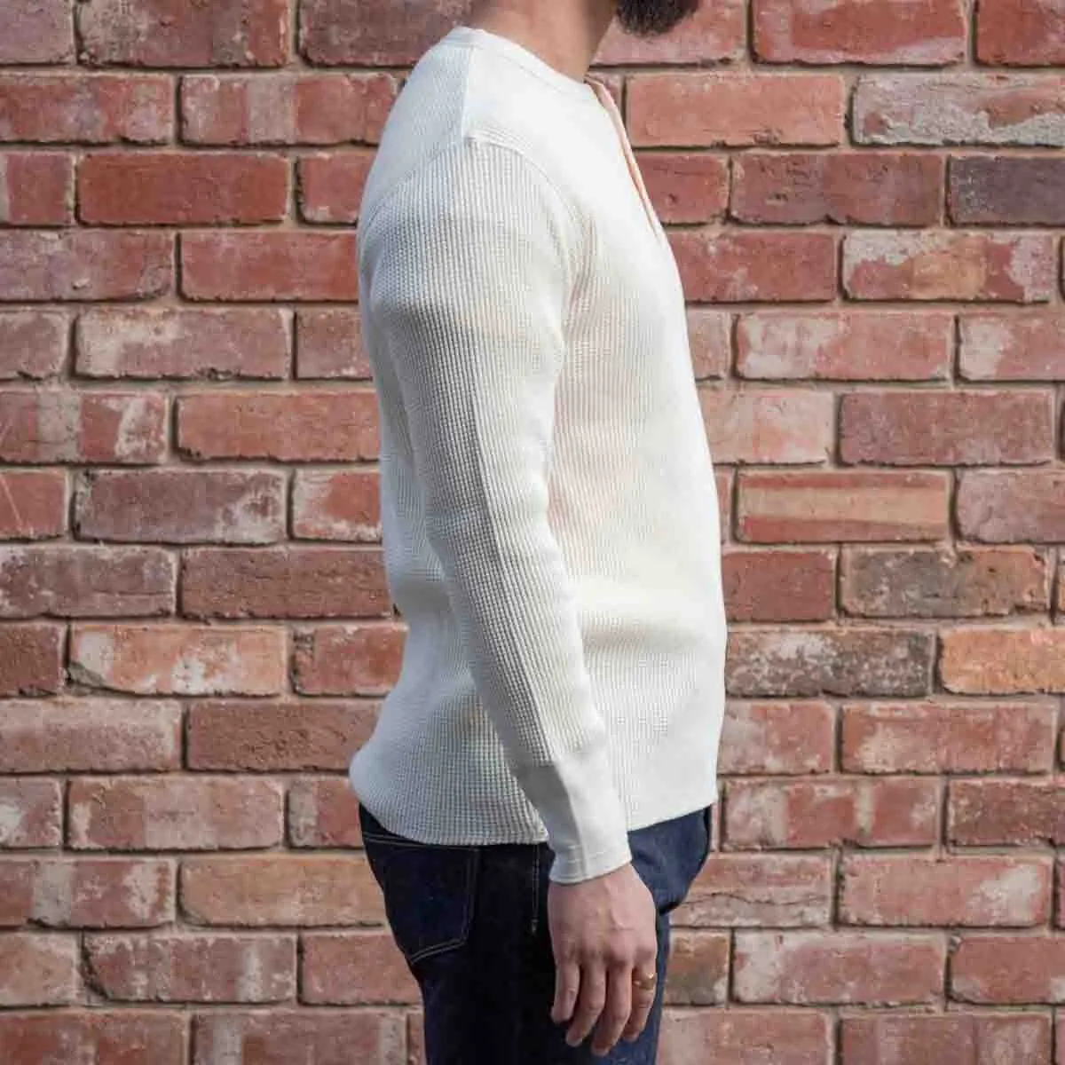 Henley Waffle Tee / Off White