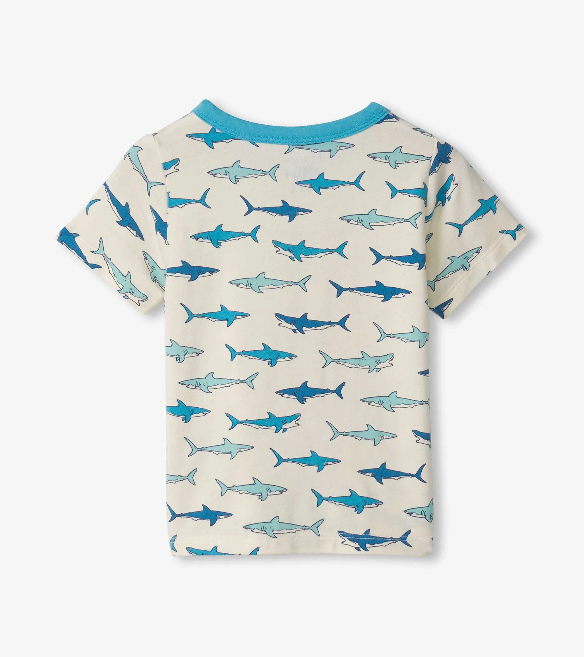 Hungry Sharks Bamboo Henley Tee