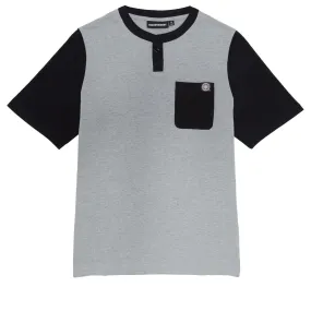 Independent BTG Label Henley Shirt - Heather Grey/Black