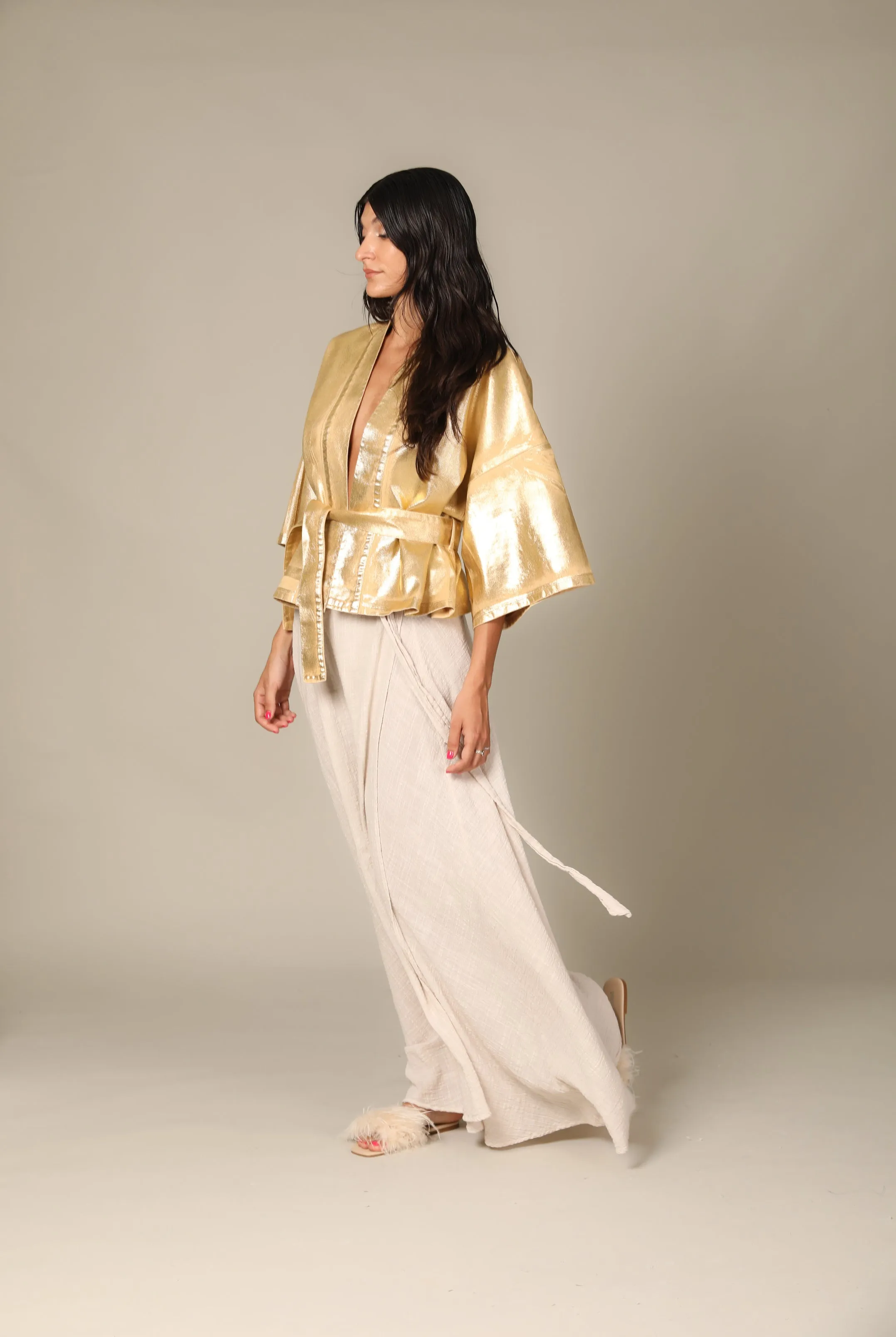 Iridescent Denim Kimono