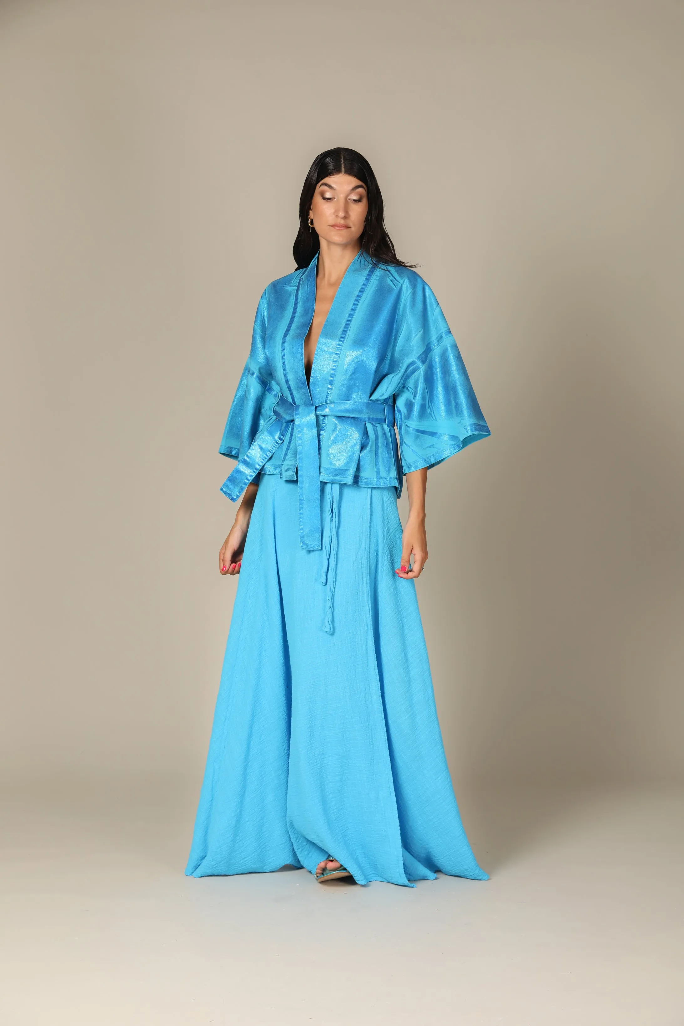 Iridescent Denim Kimono