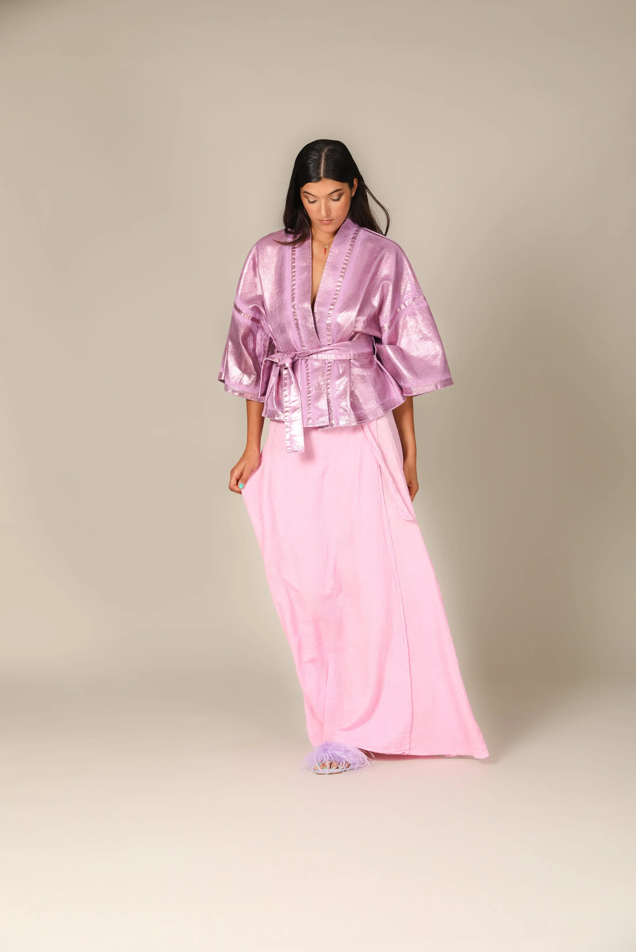 Iridescent Denim Kimono