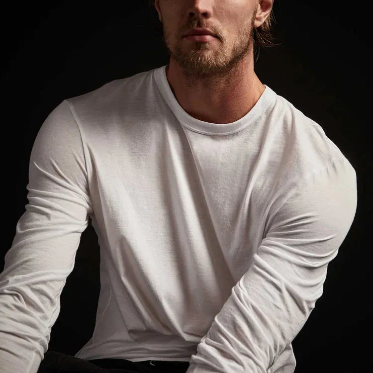 JAMES PERSE MENS LUXE LOTUS JERSEY L/S CREW - 4 COLORS