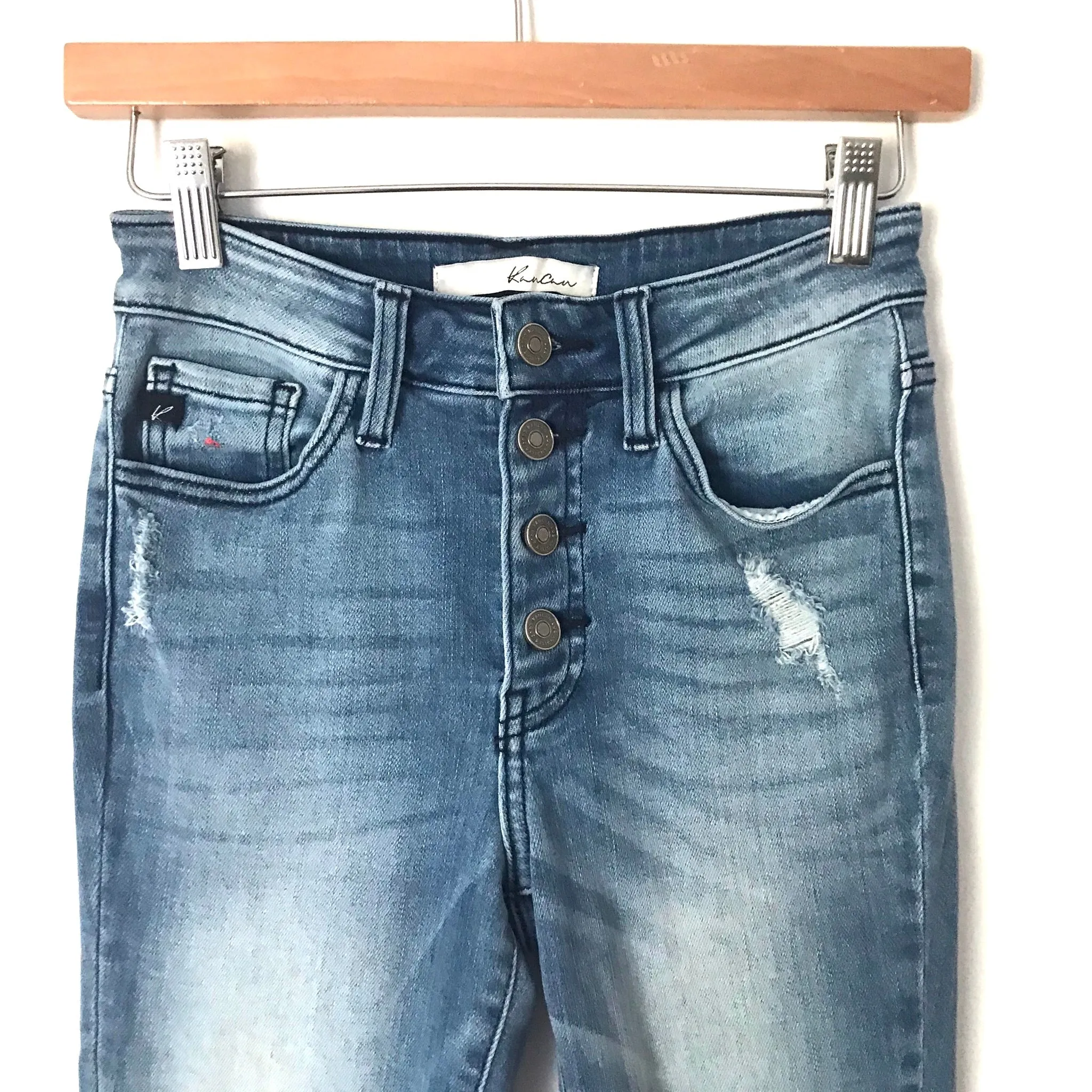 KanCan Distressed Button Up Jeans- Size 3/25 (Inseam 25”)