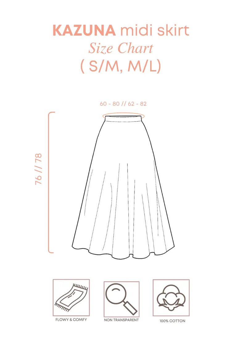 KAZUNA Midi Skirt - White