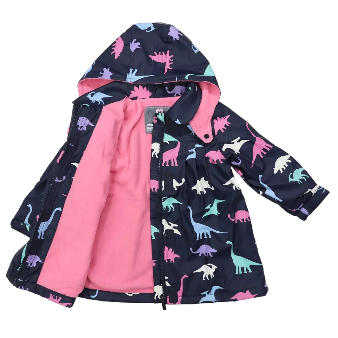 Korango Dinosaur Colour Change Rain Jacket Navy
