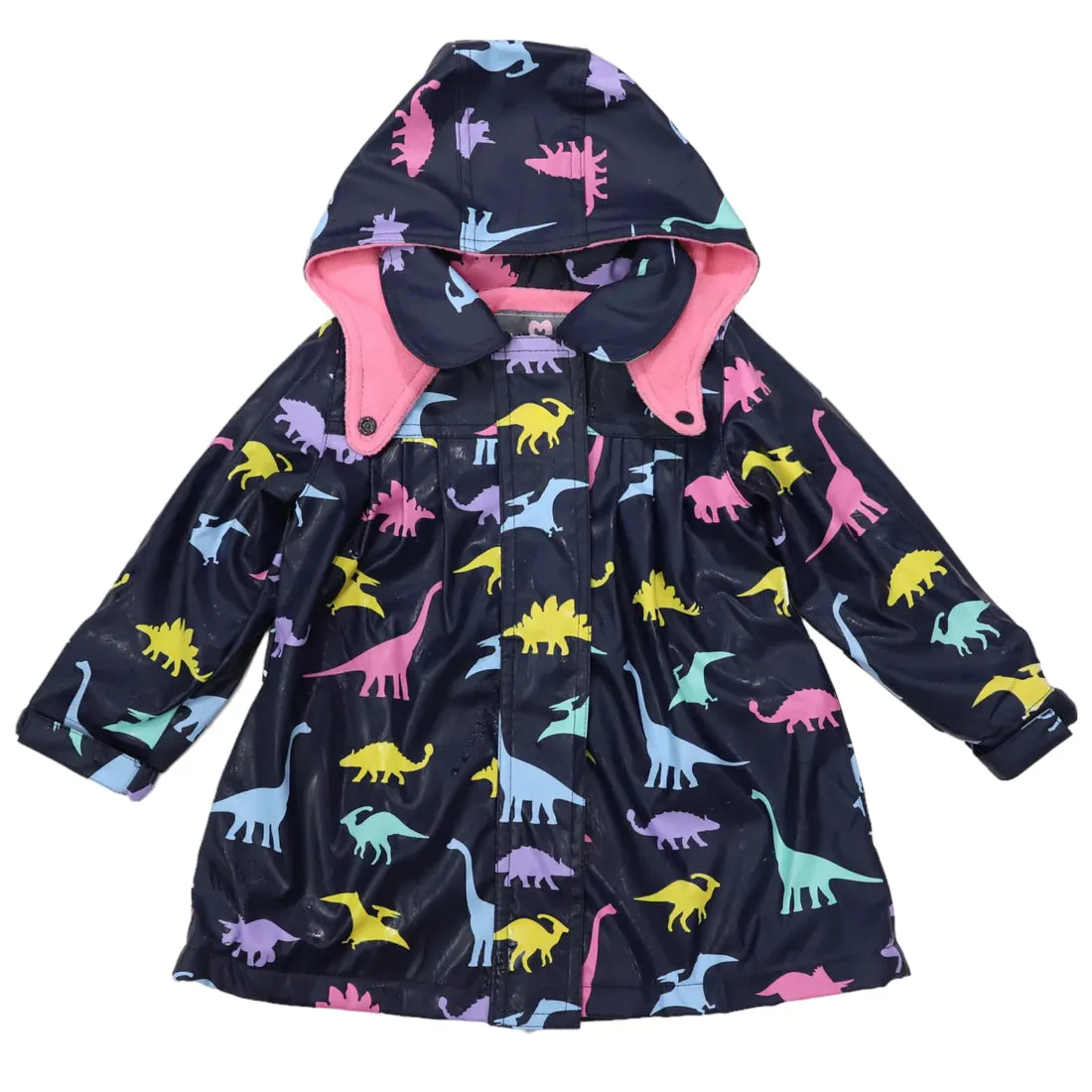 Korango Dinosaur Colour Change Rain Jacket Navy