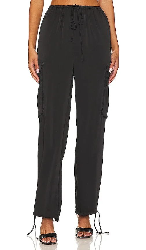 L'Academie Elvira Cargo Pant in Black