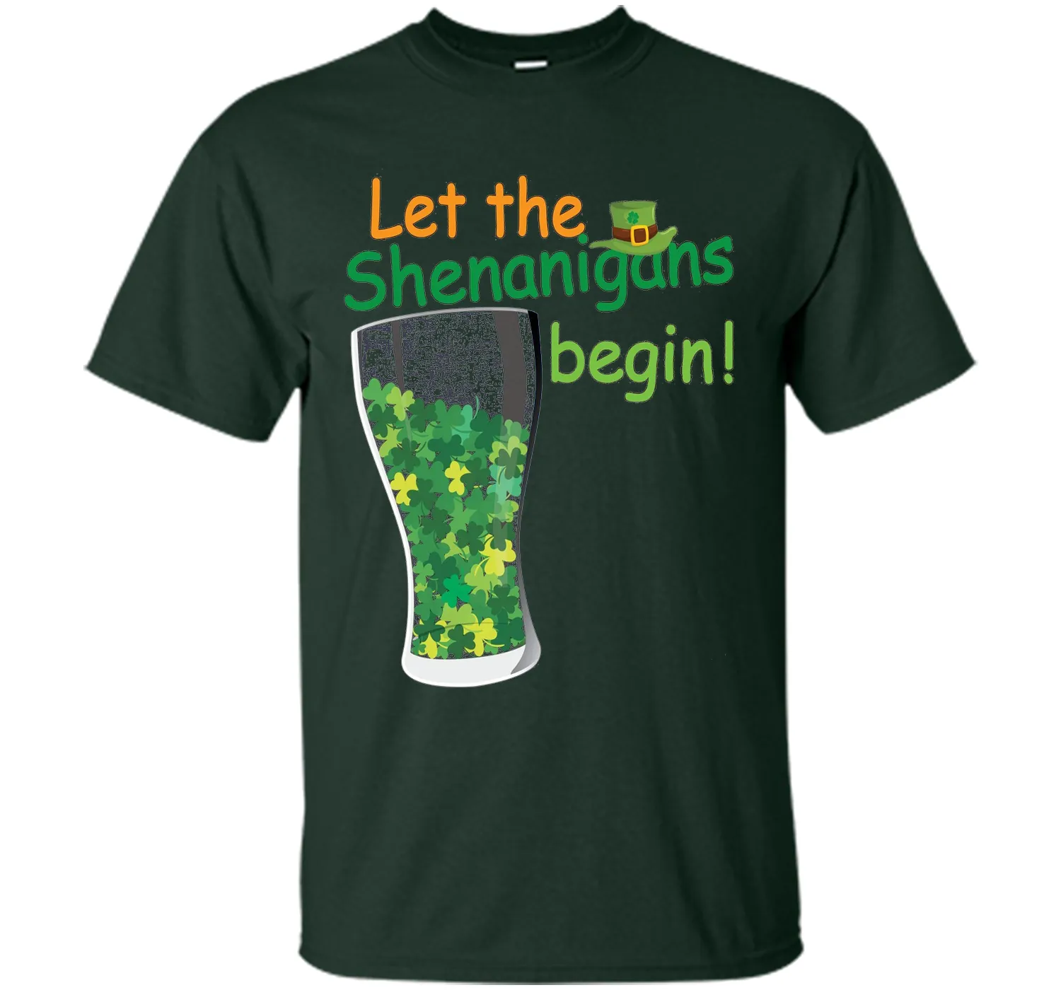 Let The Shenanigans Begin St Patricks Day T-Shirt Shamrocks
