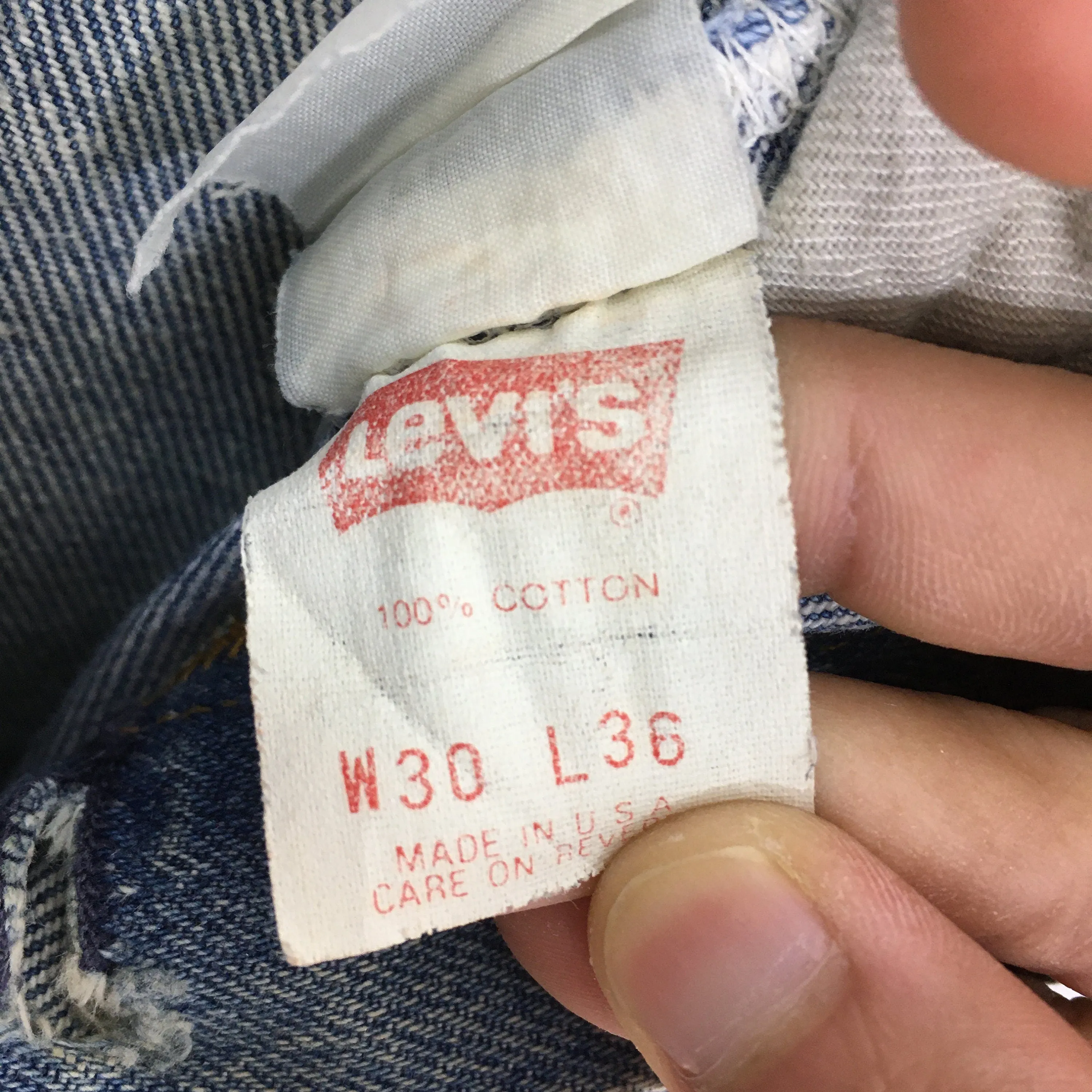 Levi's 501 Faded Blue Faded Dirty Jeans Size 29x31.5