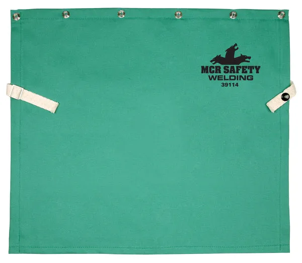 MCR Safety F/R Green Cotton Welding Bib 14" Long