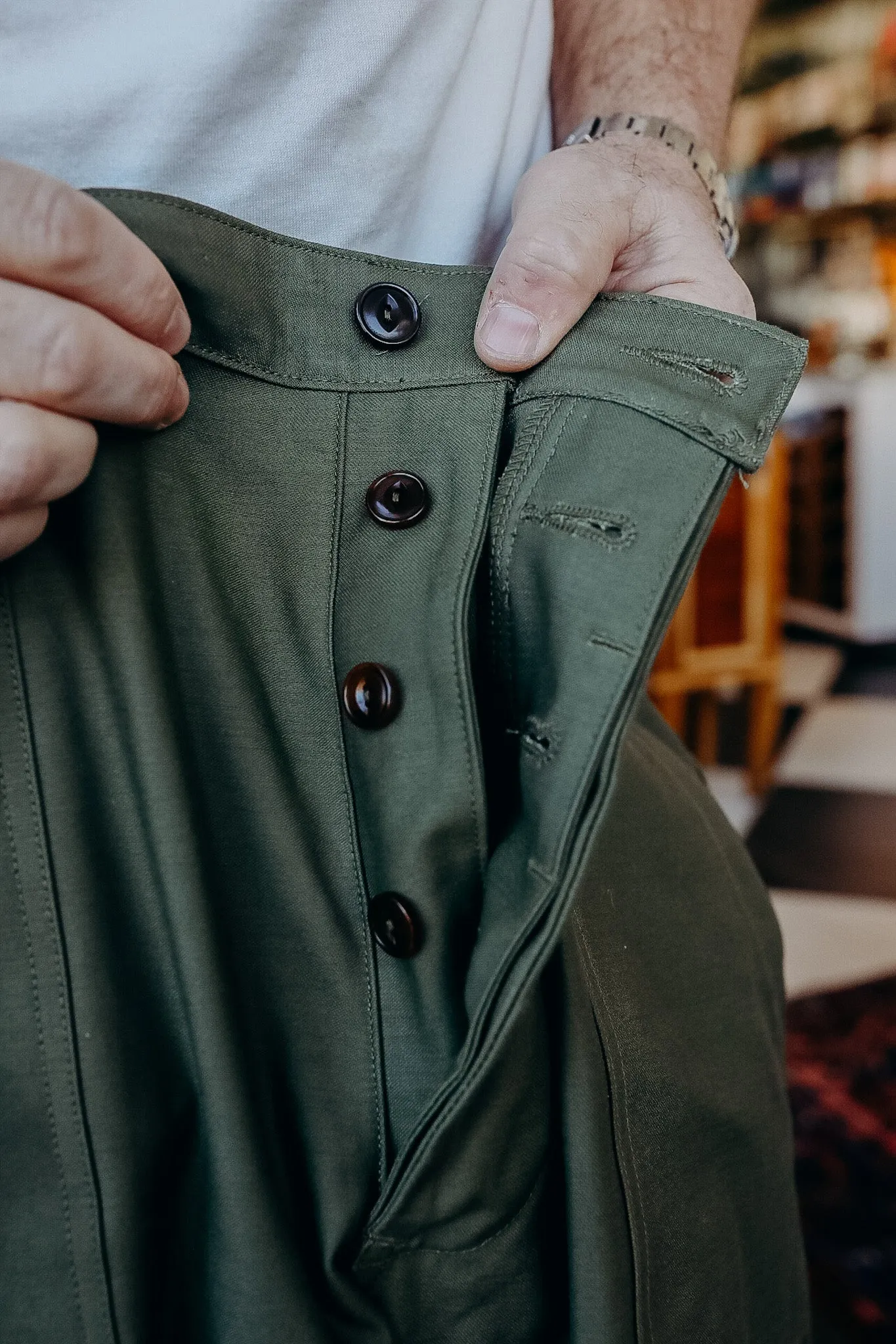 MECHANIC UTILITY TROUSERS - OG-107 COTTON SATEEN