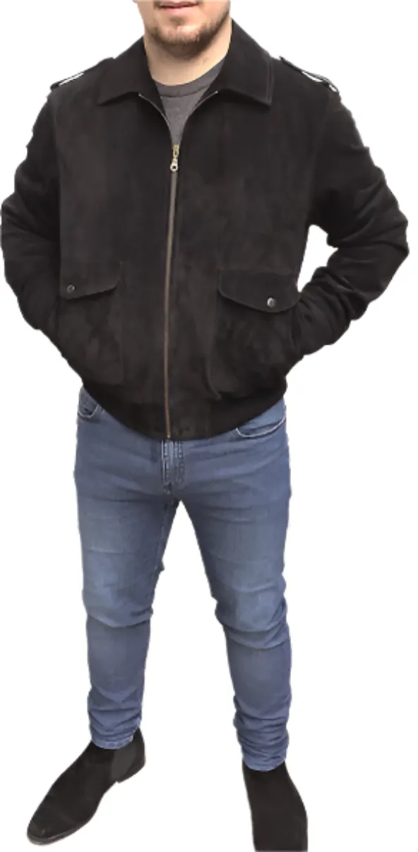 Men's Black Suede Jacket