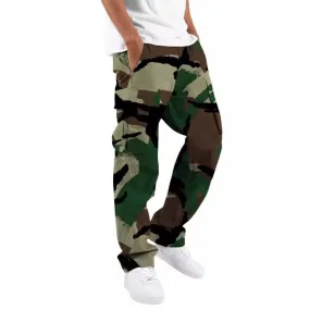 Men's Camouflage Loose Multi-pocket Cargo Pants 63592221Z