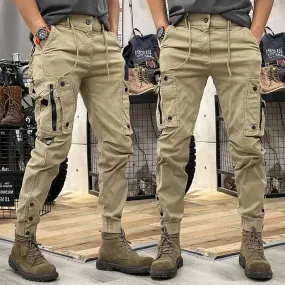 Men's Cargo Pants Motorcycle Biker Loose Trousers – Slim Hiking Trekking Outdoor Long Casual Pants (Spandex Oversize, Spring & Autumn)