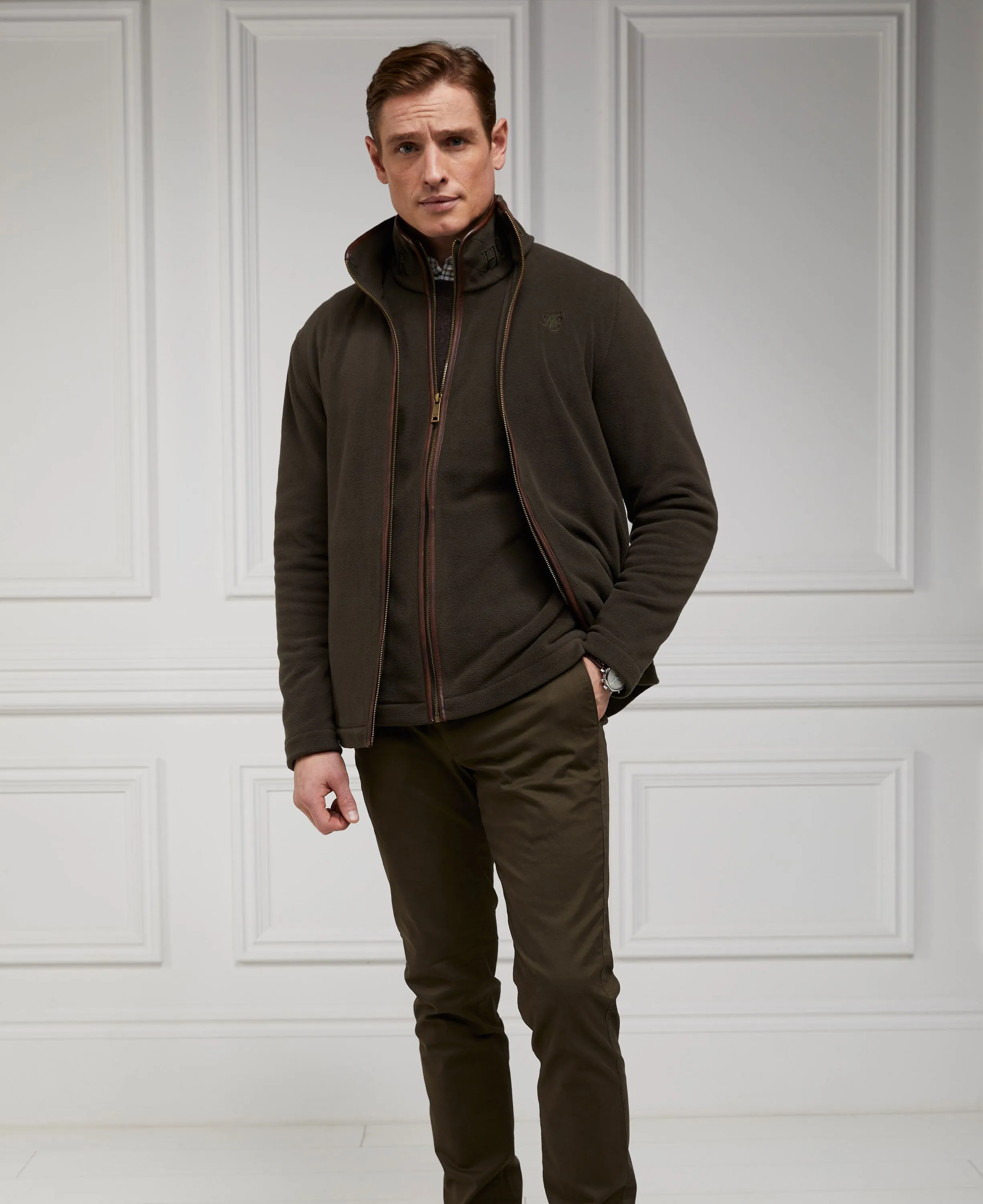 Men's Country Fleece Jacket - Khaki